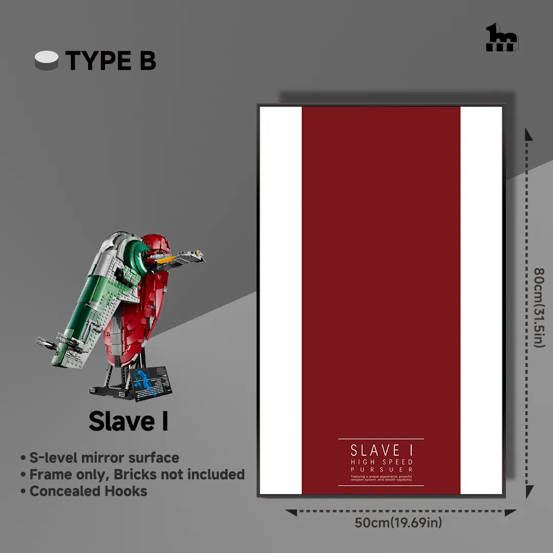 Wall Display frame for LEGO® STAR WARS™ 75060 Slave I