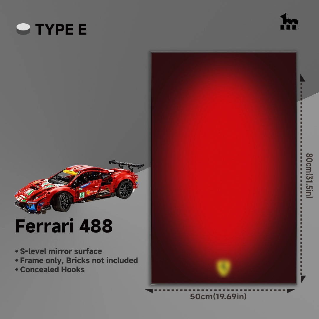 Wanddisplayrahmen für LEGO® TECHNIC™ Ferrari 488 42125