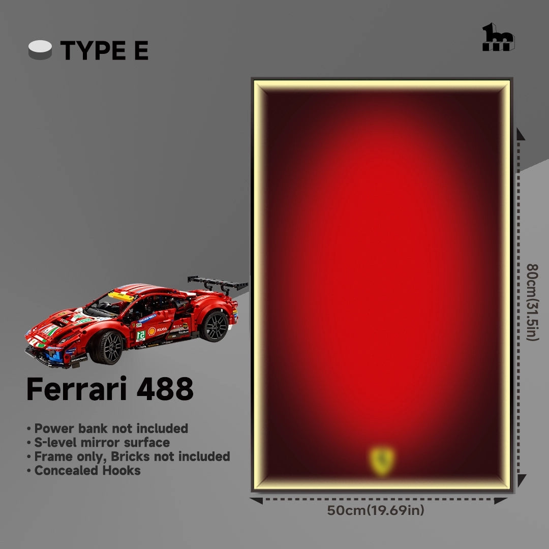 Wanddisplayrahmen für LEGO® TECHNIC™ Ferrari 488 42125