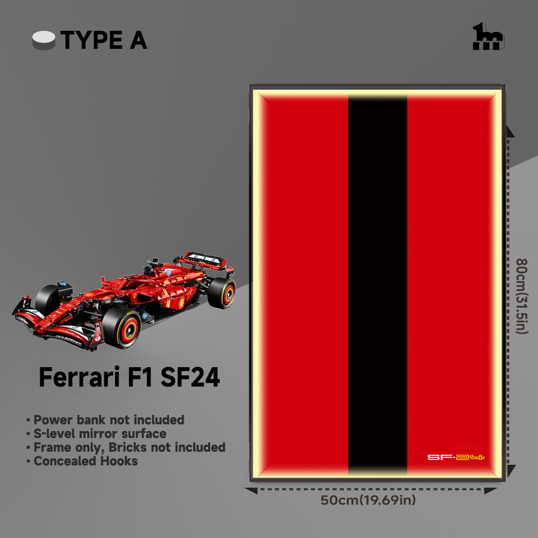 Wall Display Frame For LEGO® Technic™ F1 Series.