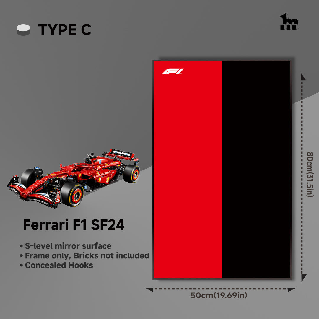 Wall Display Frame For LEGO® Technic™ F1 Series.