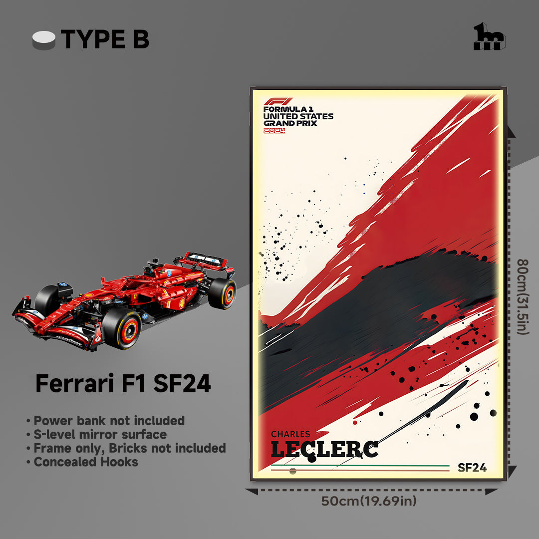 Wall Display Frame For LEGO® Technic™ F1 Series.