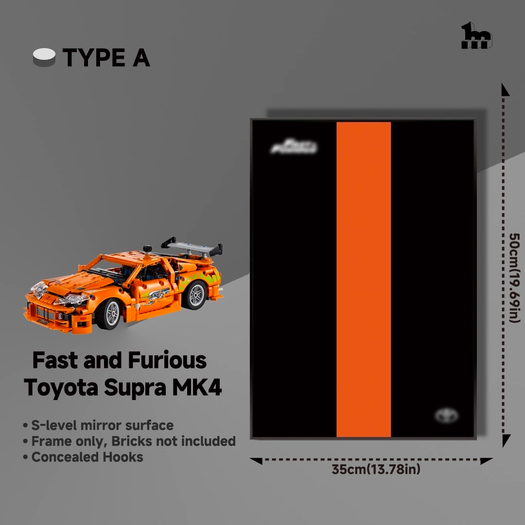 Wandbildvitrine für Lego Technic™ 42204 Fast and Furious Toyota Supra MK4