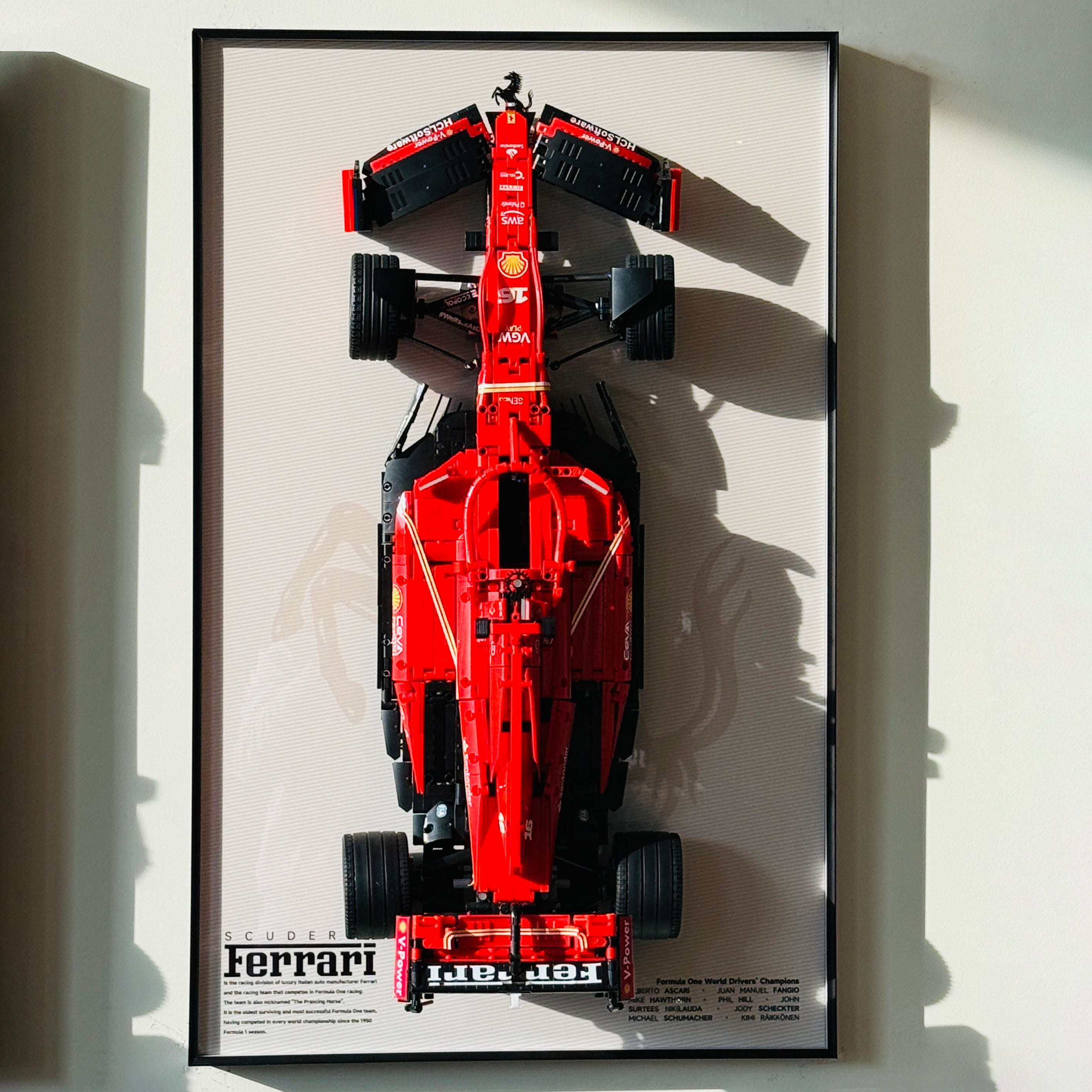 Lego Ferrari Sf24 display wall frame