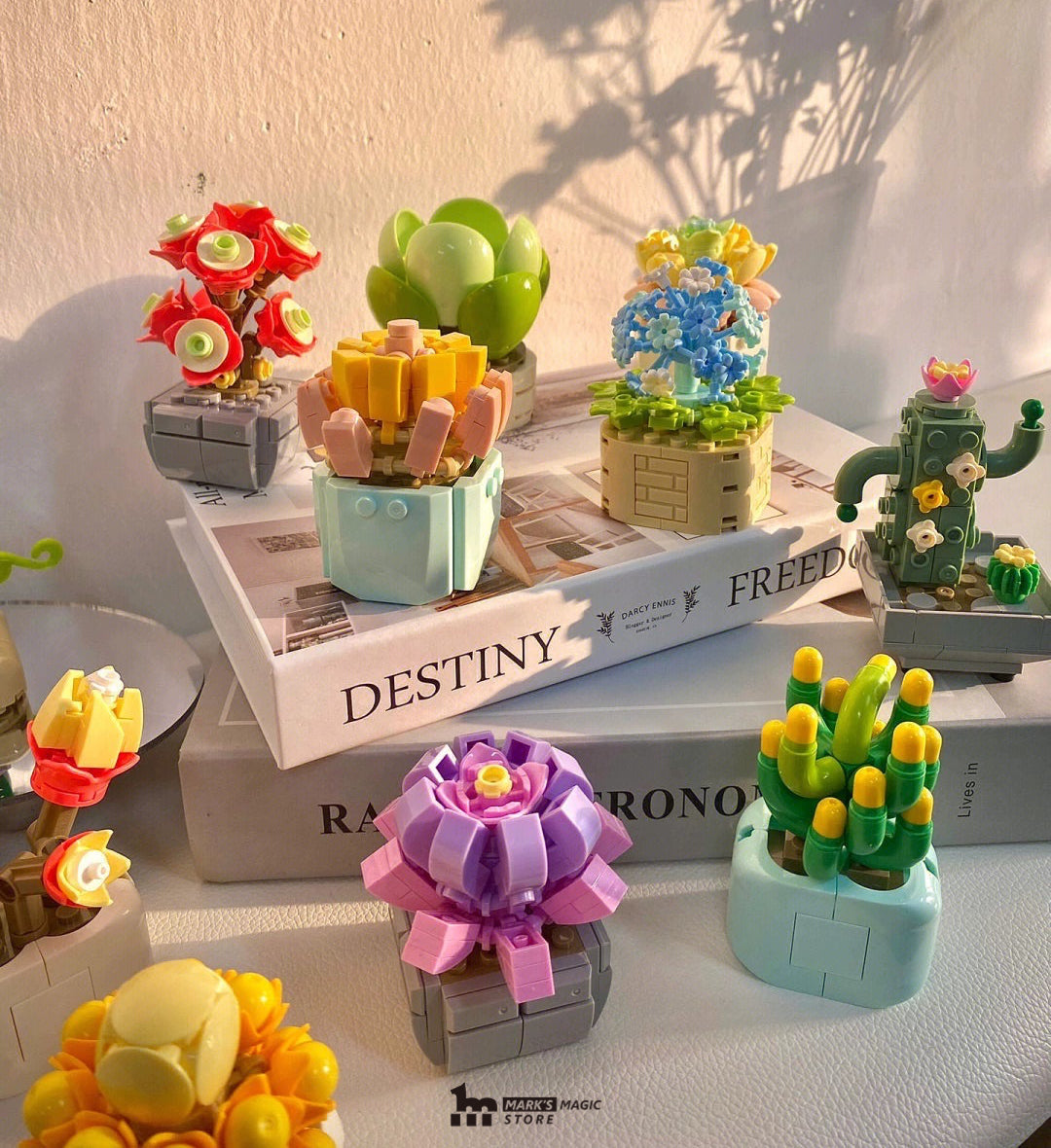 FEIMI™ The Potted Plants Building Blocks(Free Display rack)