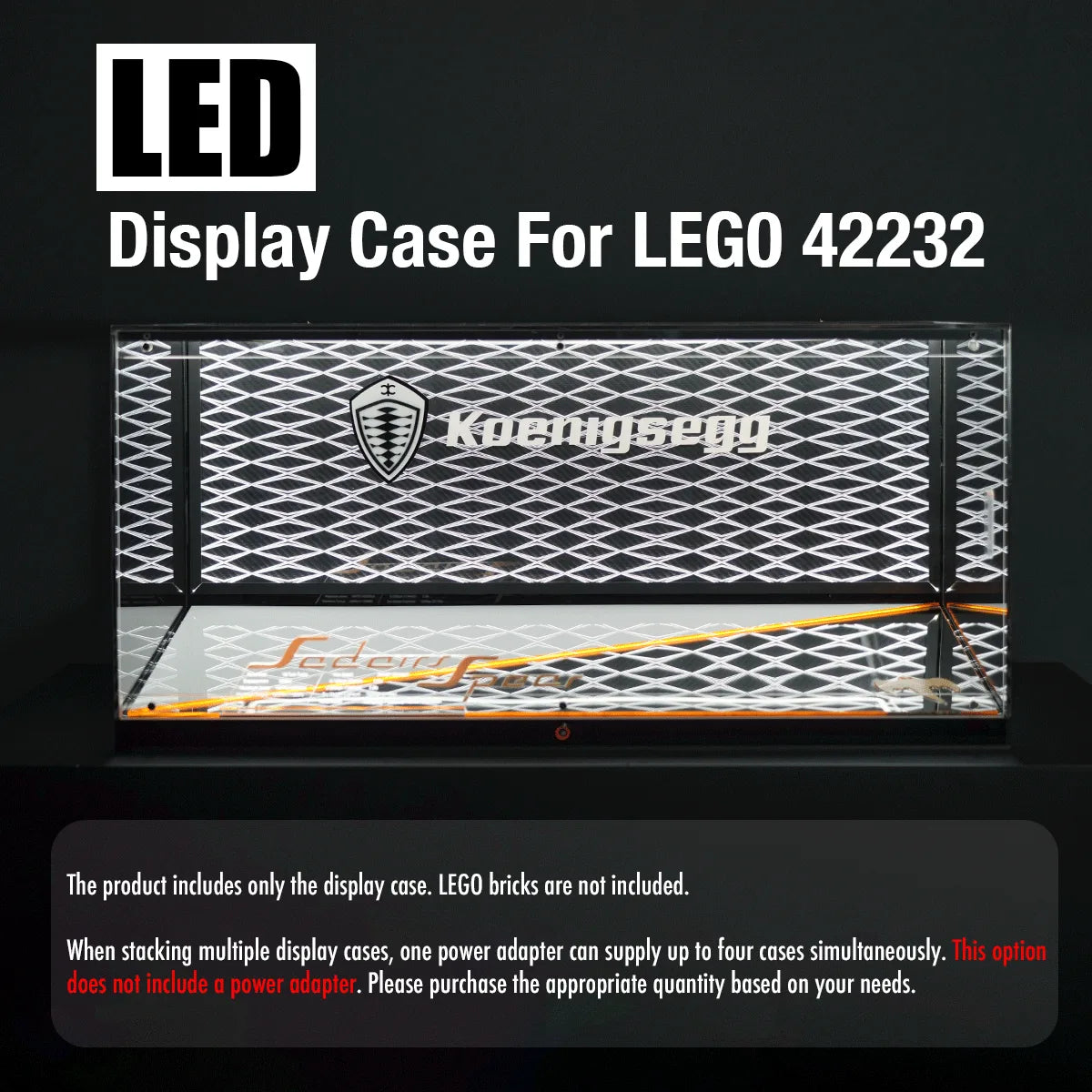【Designer Edition】LEGO® Technic Supercar Acrylic Display Case.