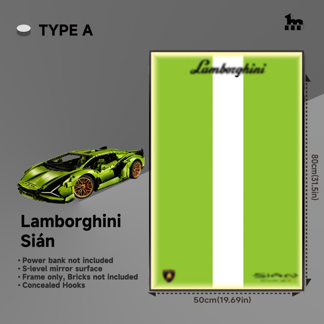 Wall Display Frame For LEGO® Technic™ Supercar.