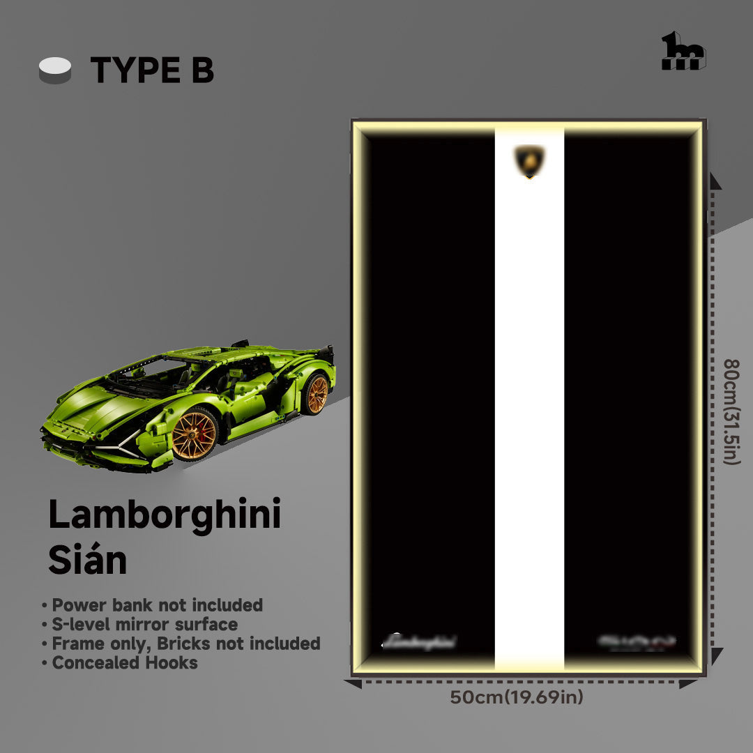 Wall Display Frame For LEGO® Technic™ Supercar.