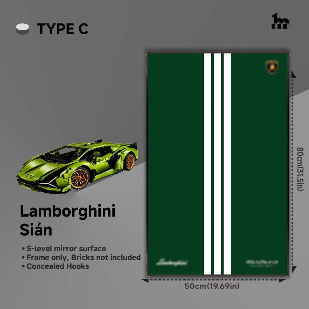 Wall Display Frame For LEGO® Technic™ Supercar.