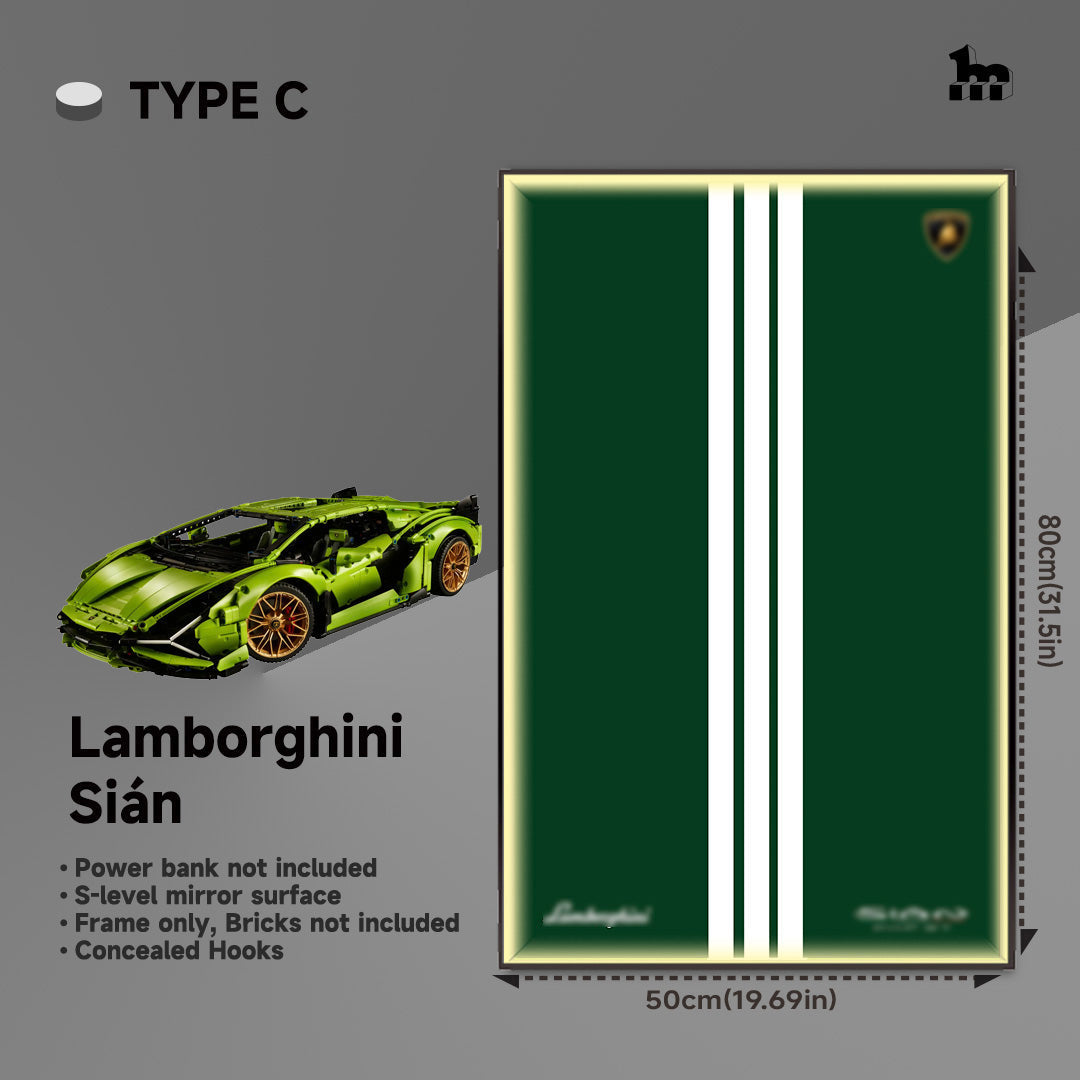 Wall Display Frame For LEGO® Technic™ Supercar.