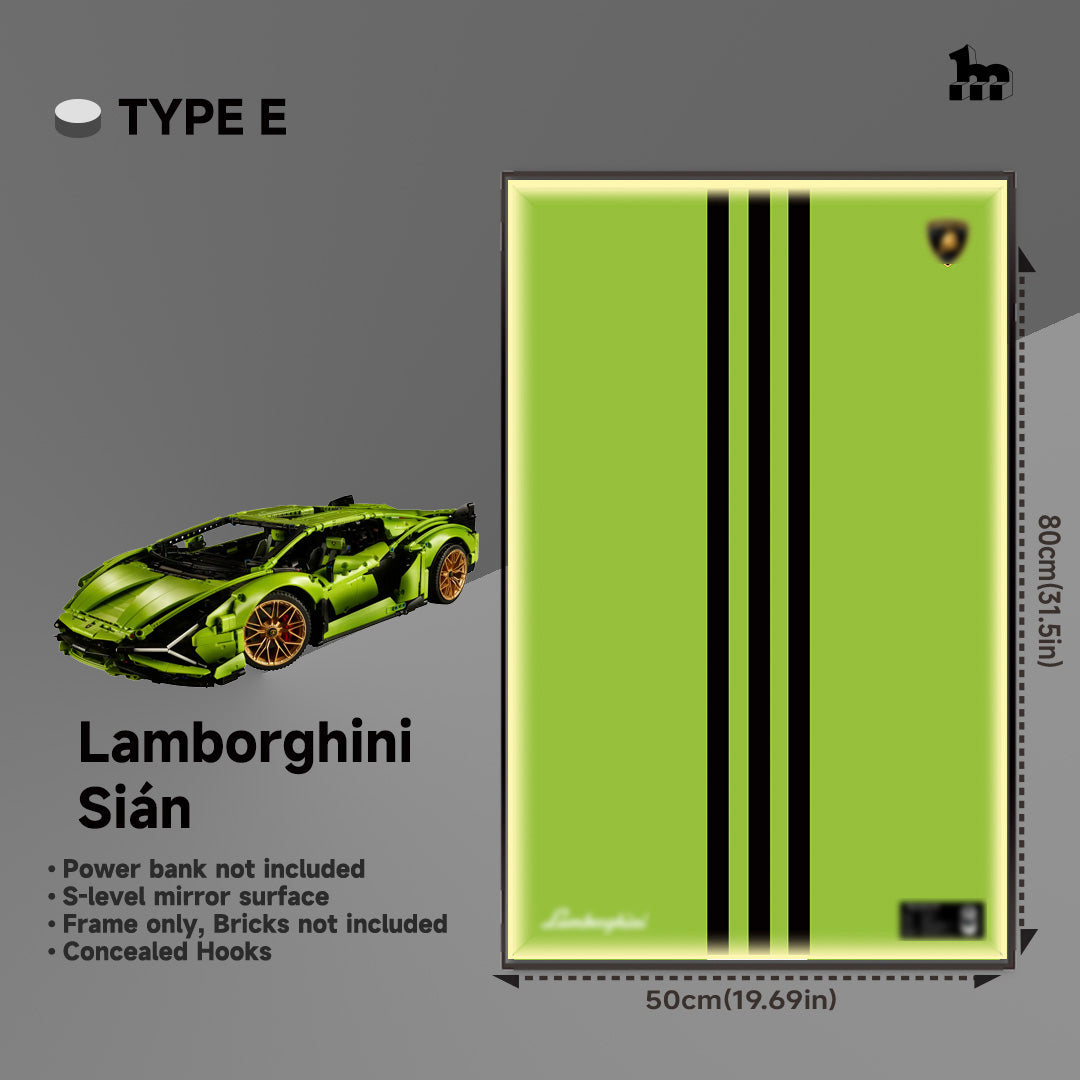 Car display frame for LEGO® TECHNIC™ Lamborghini Sián FKP 37 42115