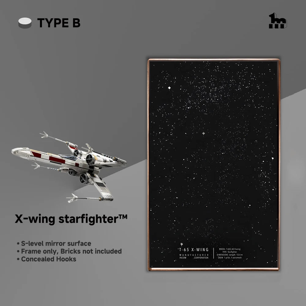 Premium LEGO® Star Wars™ Display Frame Handcrafted Black Walnut Wood