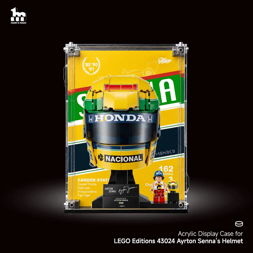 Vitrine murale pour LEGO® Éditions F1 43024 Casque d’Ayrton Senna