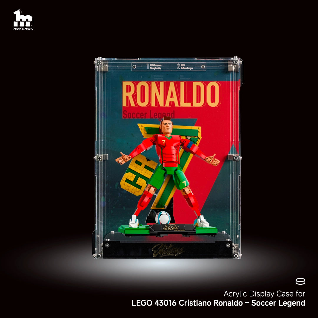 【PREMIUM】 Display Case For LEGO LEGO® Editions 43016 Cristiano Ronaldo – Soccer Legend