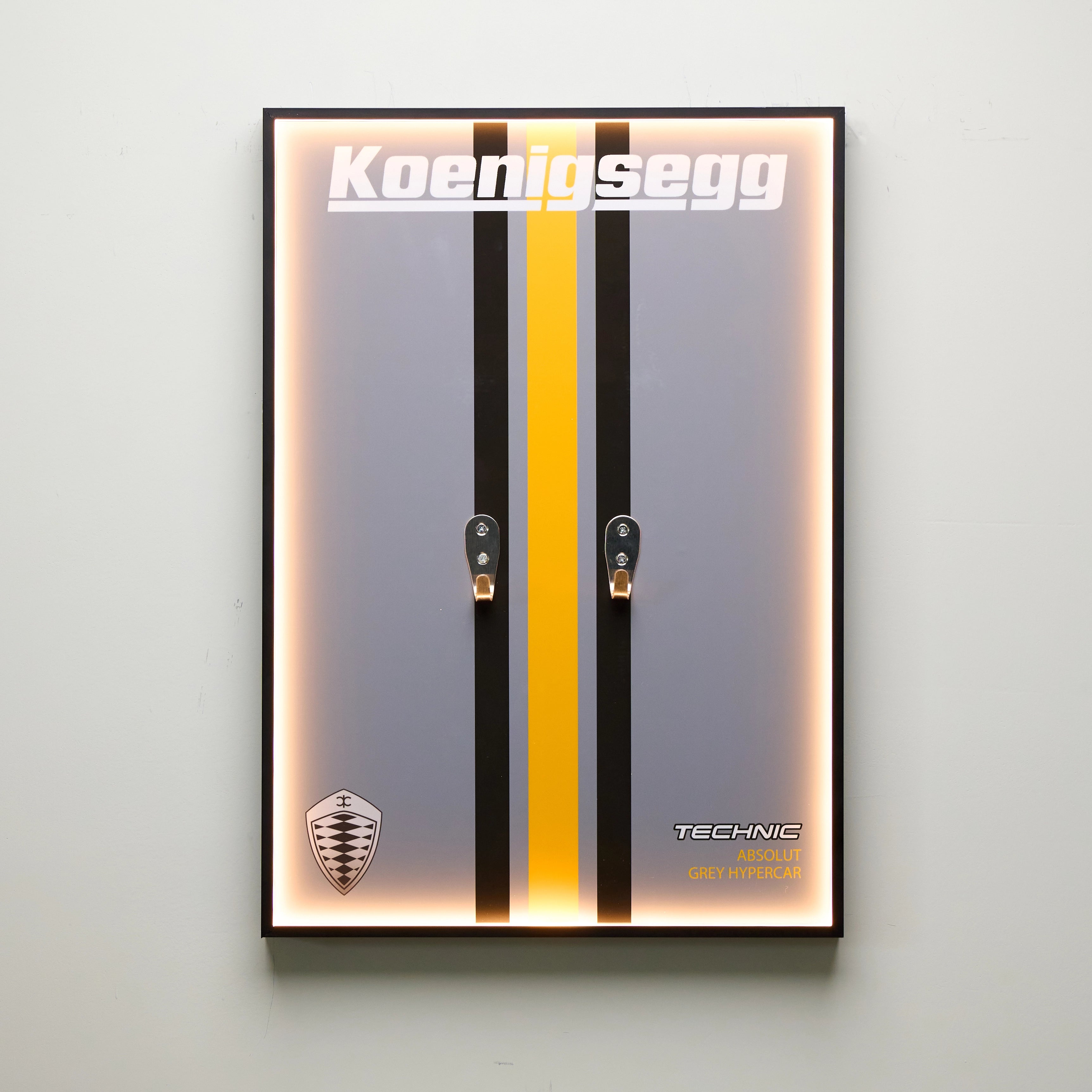 Wall Display frame for LEGO®  Technic™ 42173 Koenigsegg Jesko Absolut Grey Hypercar Mid-Size Car