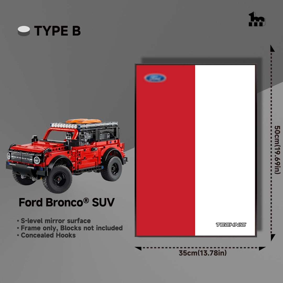 Wall Display frame for LEGO® mid-size Technic™ car