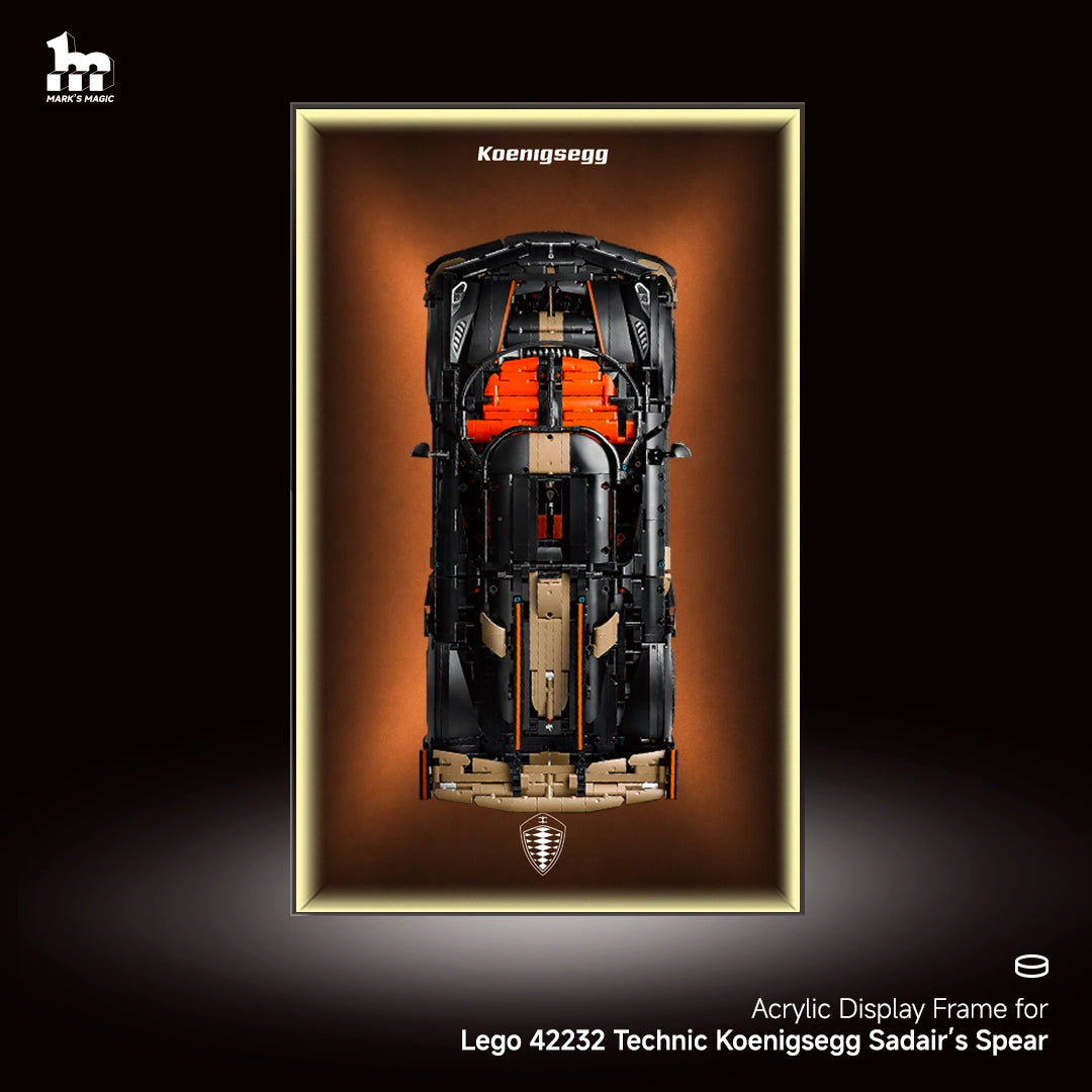 Wall Display Frame For Lego 42232 Technic Koenigsegg Sadair’s Spear