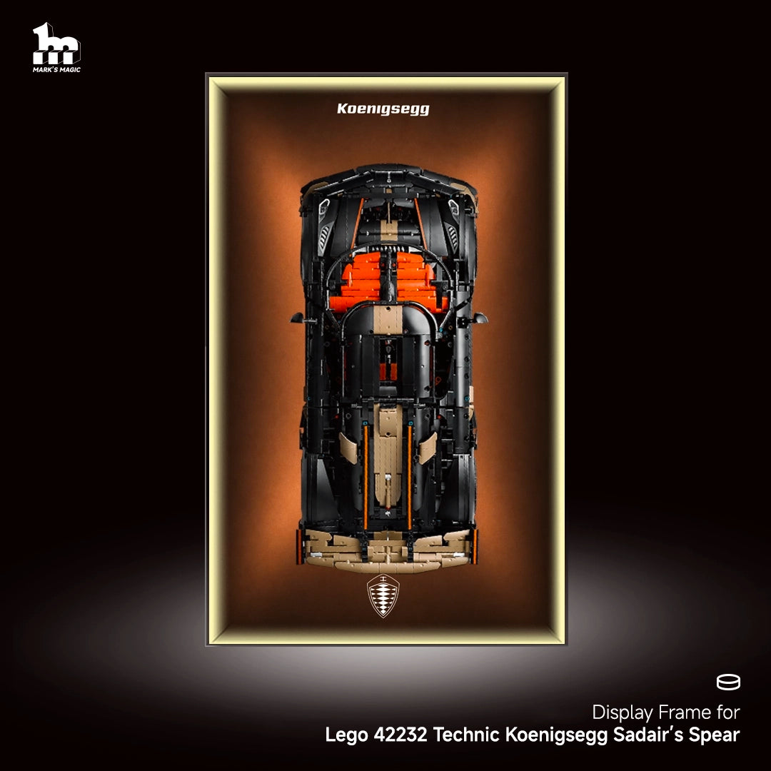 Wall Display Frame For Lego 42232 Technic Koenigsegg Sadair’s Spear