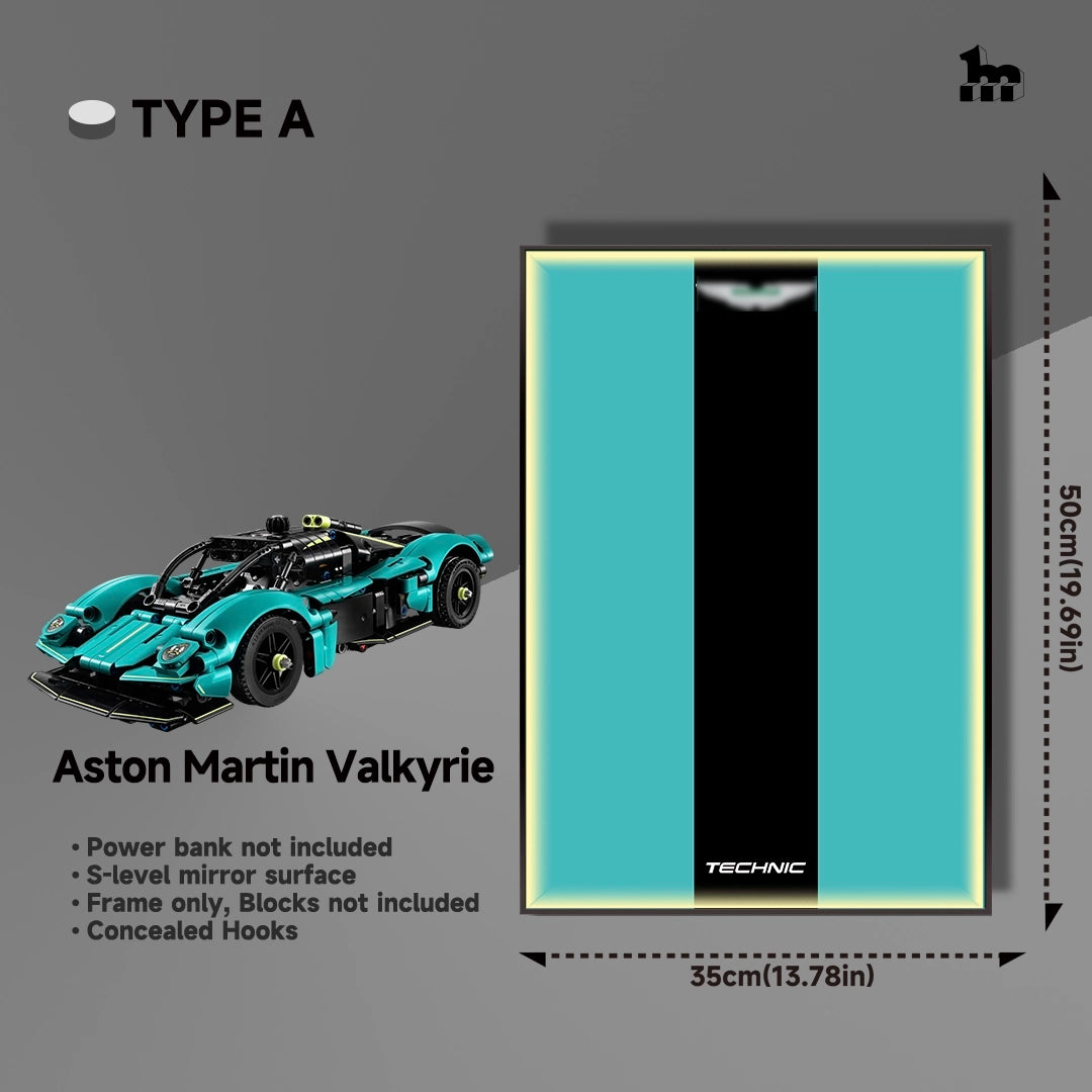 Wall Display frame for LEGO® mid-size Technic™ car