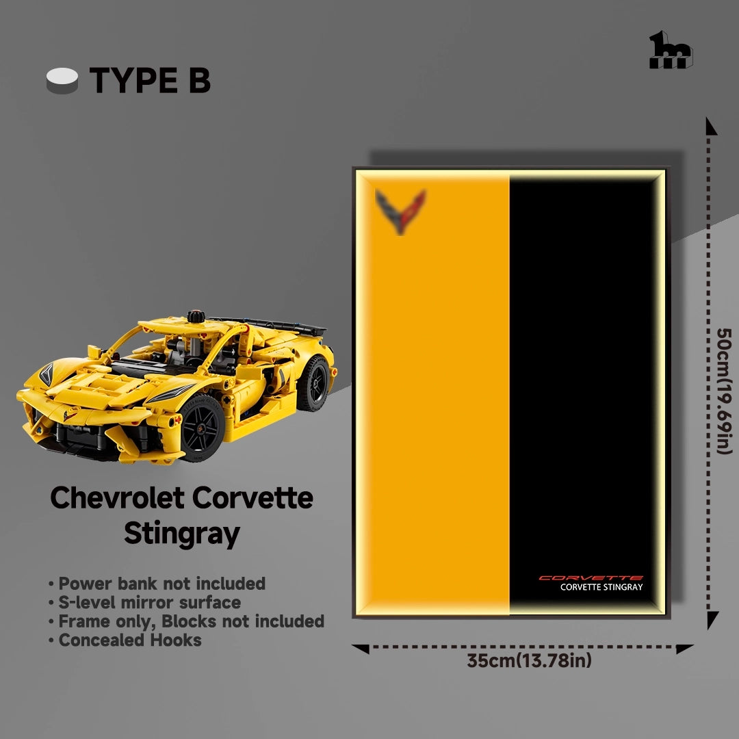 Wall Display frame for LEGO® mid-size Technic™ car