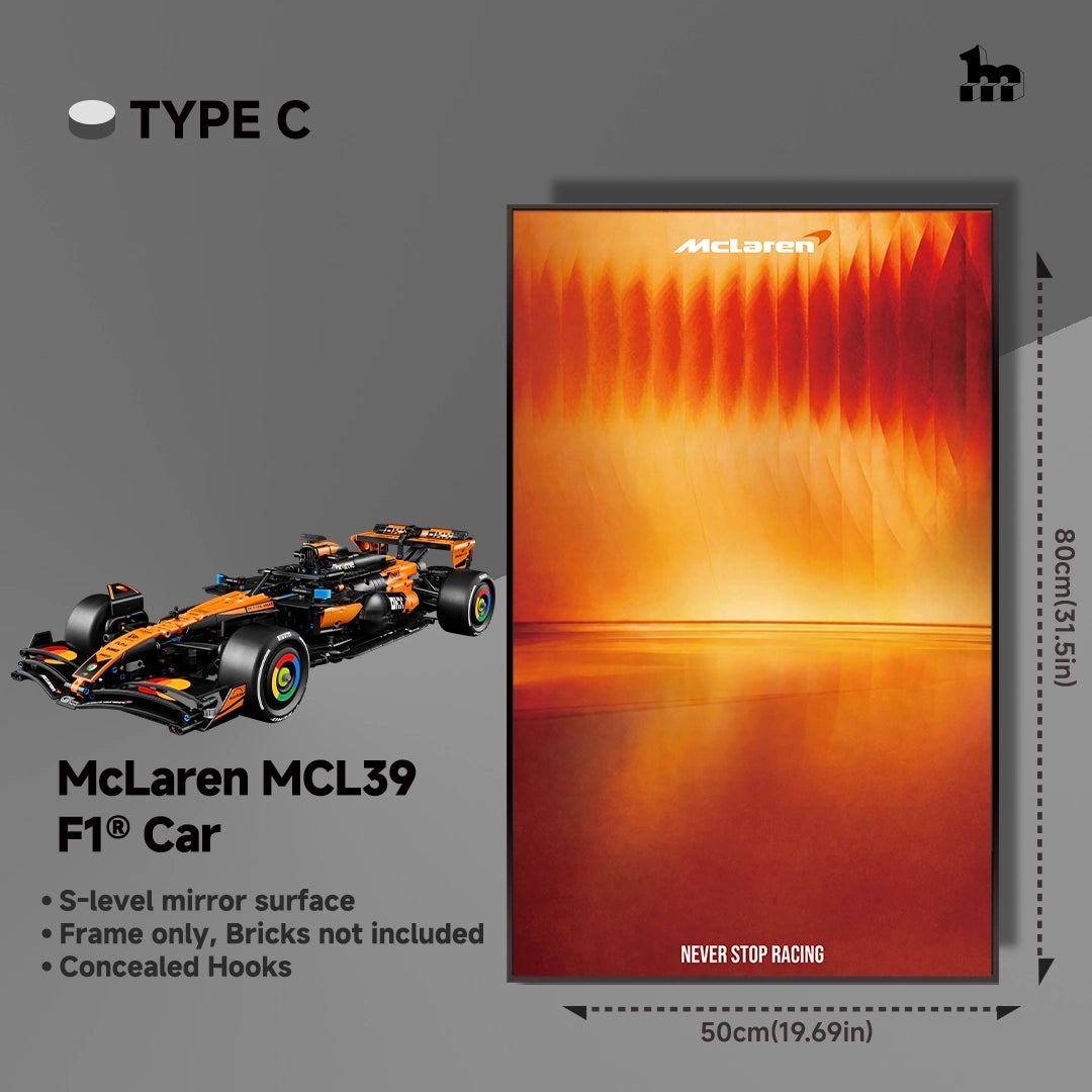 Wall Display Frame For LEGO® Technic™ F1 Series.
