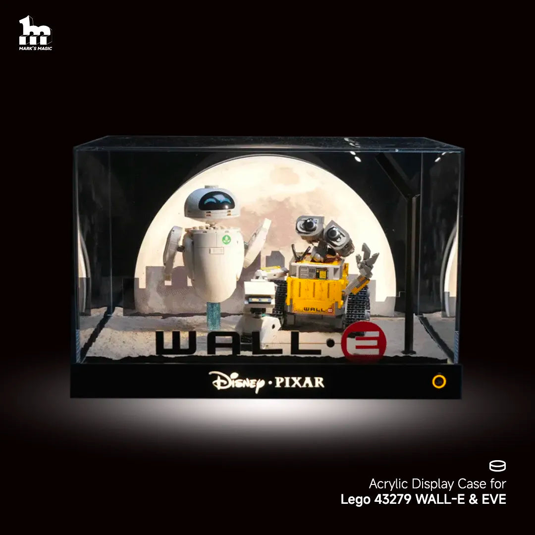 【Designer Edition】Display case for LEGO 43279 WALL‑E & EVE