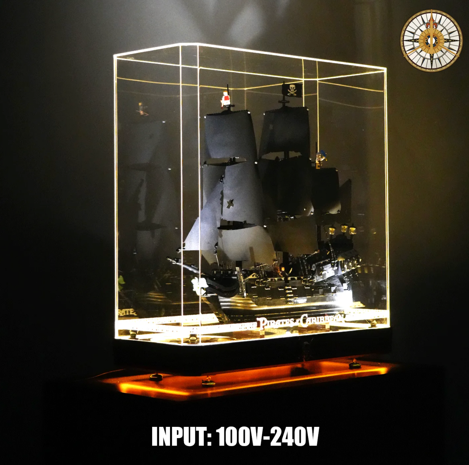 【Designer Edition】LED Display Case For LEGO 10365 Captain Jack Sparrow's Pirate Ship