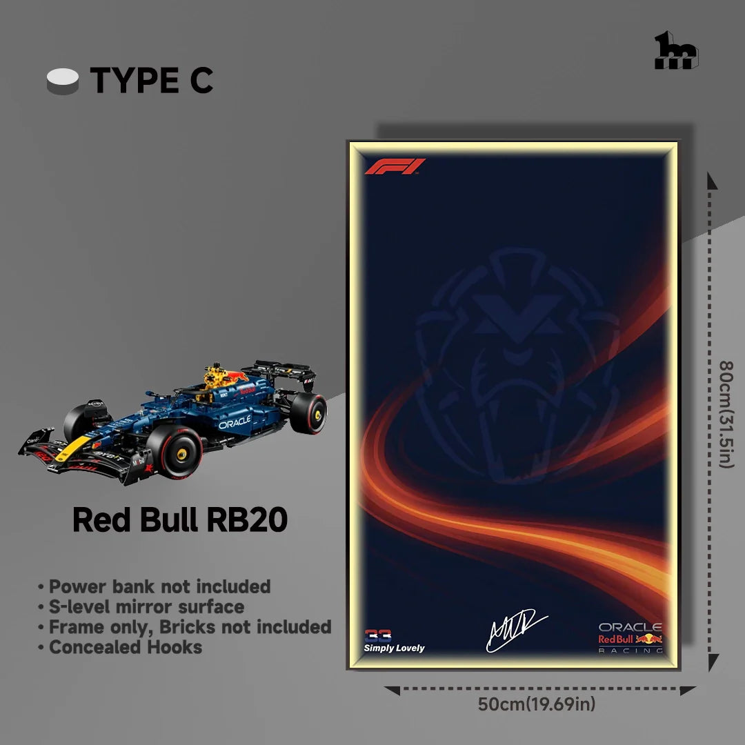 Wall Display Frame For LEGO® Technic™ F1 Series.