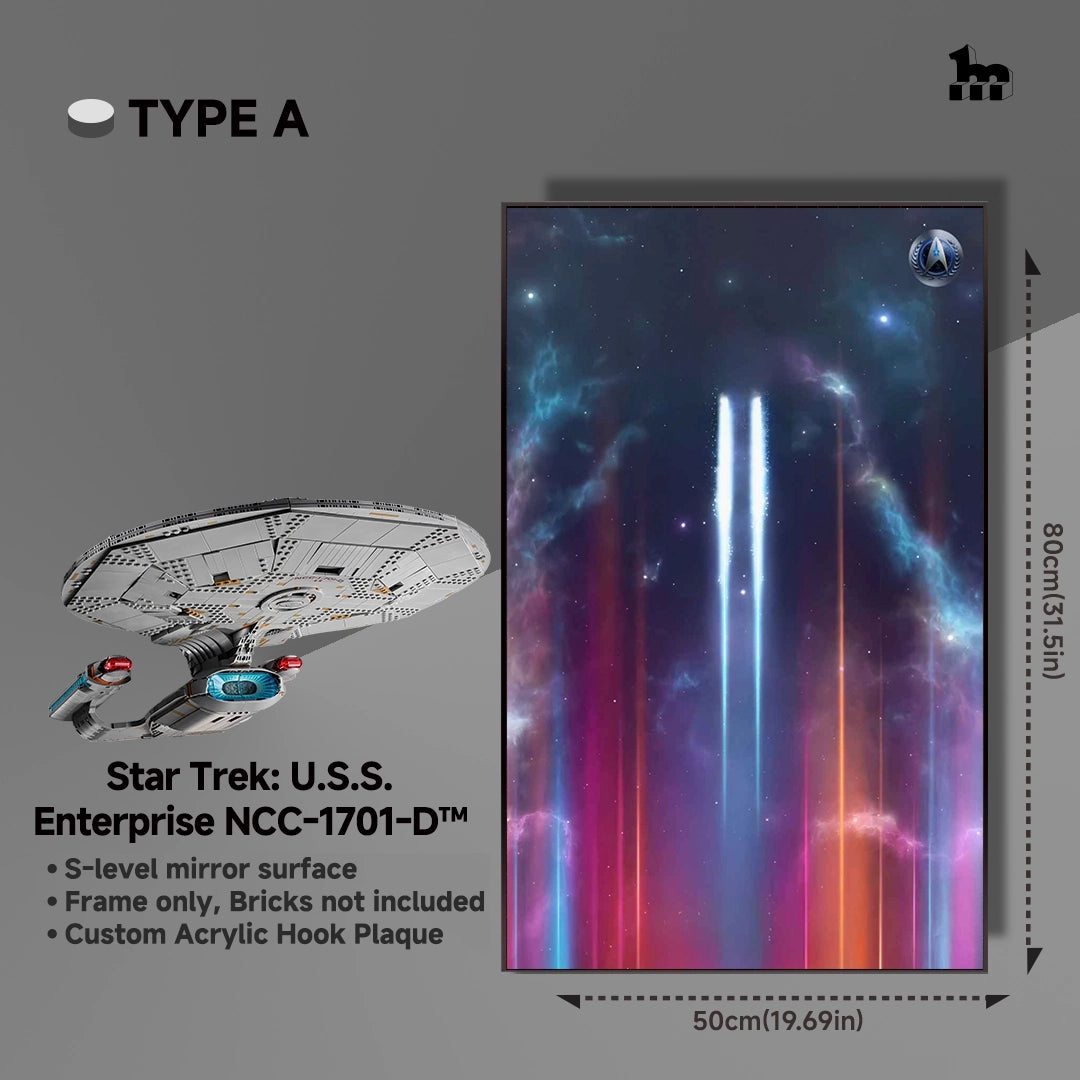 Acrylic Wall Mount Display frame for LEGO® ICONS 10356 Star Trek: U.S.S. Enterprise NCC-1701-D™