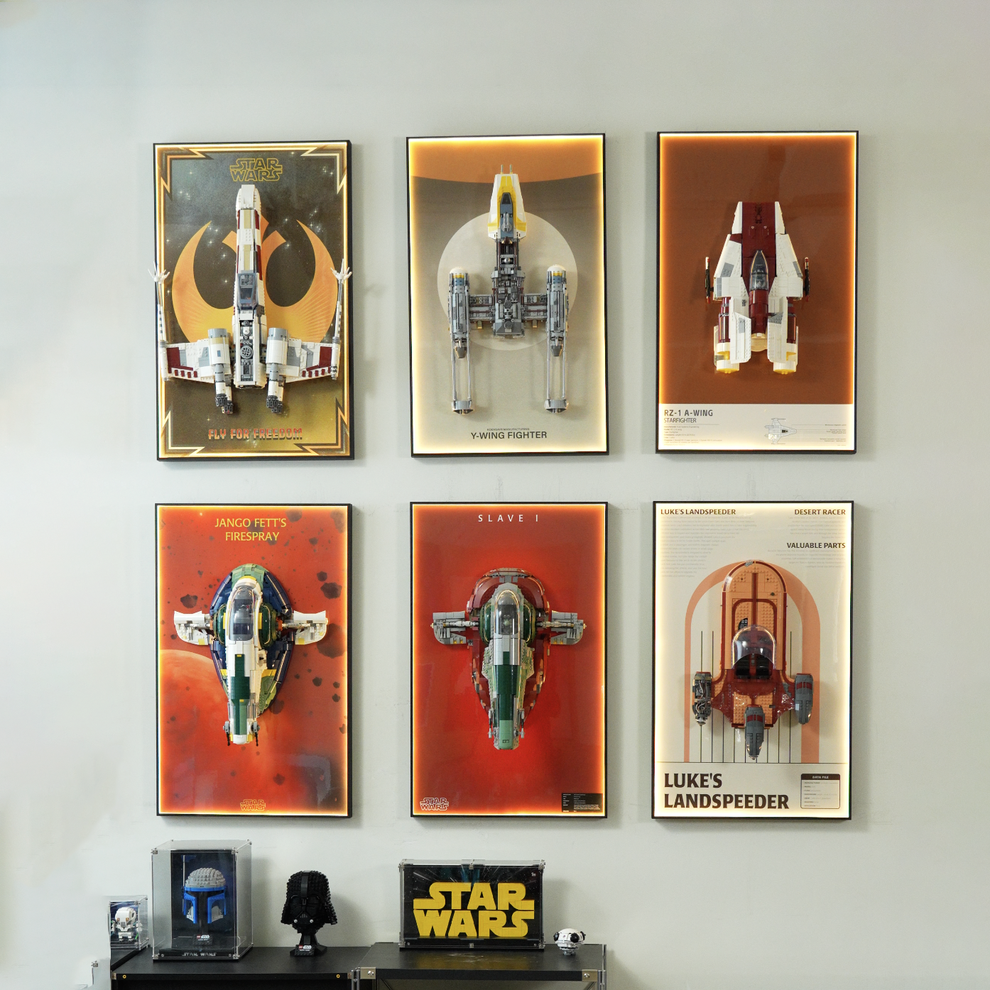 Wall Display frame for LEGO® STAR WARS™ 75275 A-wing Starfighter™