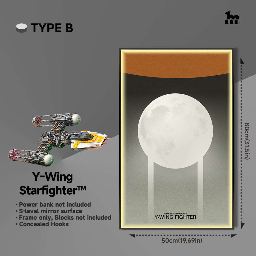 Wall Display Frame for LEGO® Star Wars 75181 Y-Wing Starfighter™