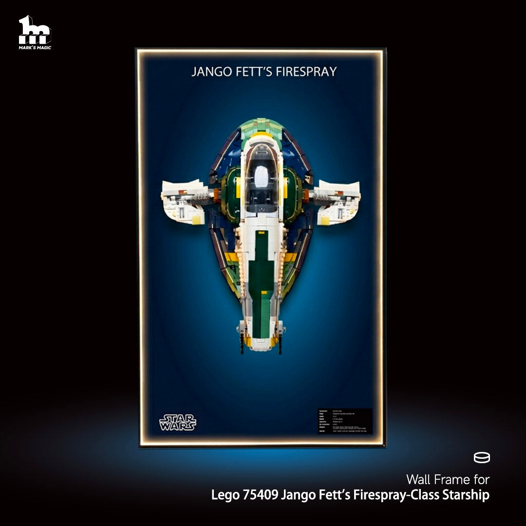 LEGO® STAR WARS™ 75409 Jango Fett's Firespray-Class Starship display frame 2