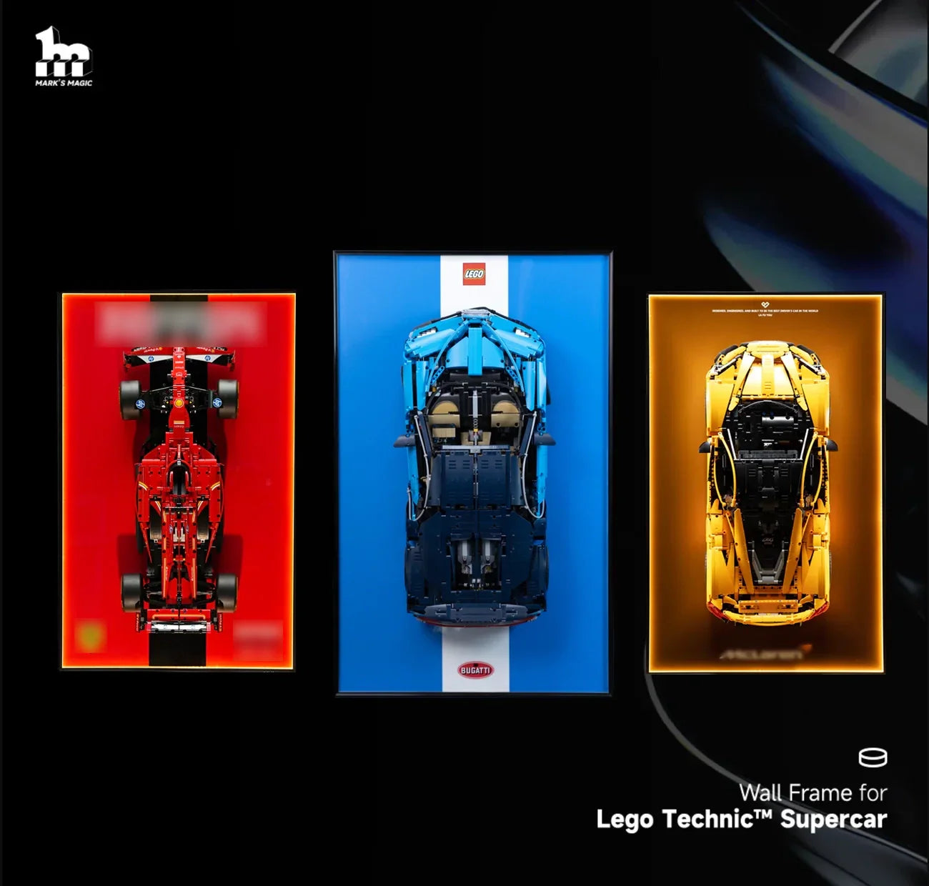 Wall Display Frame For LEGO® Technic™ Supercar.