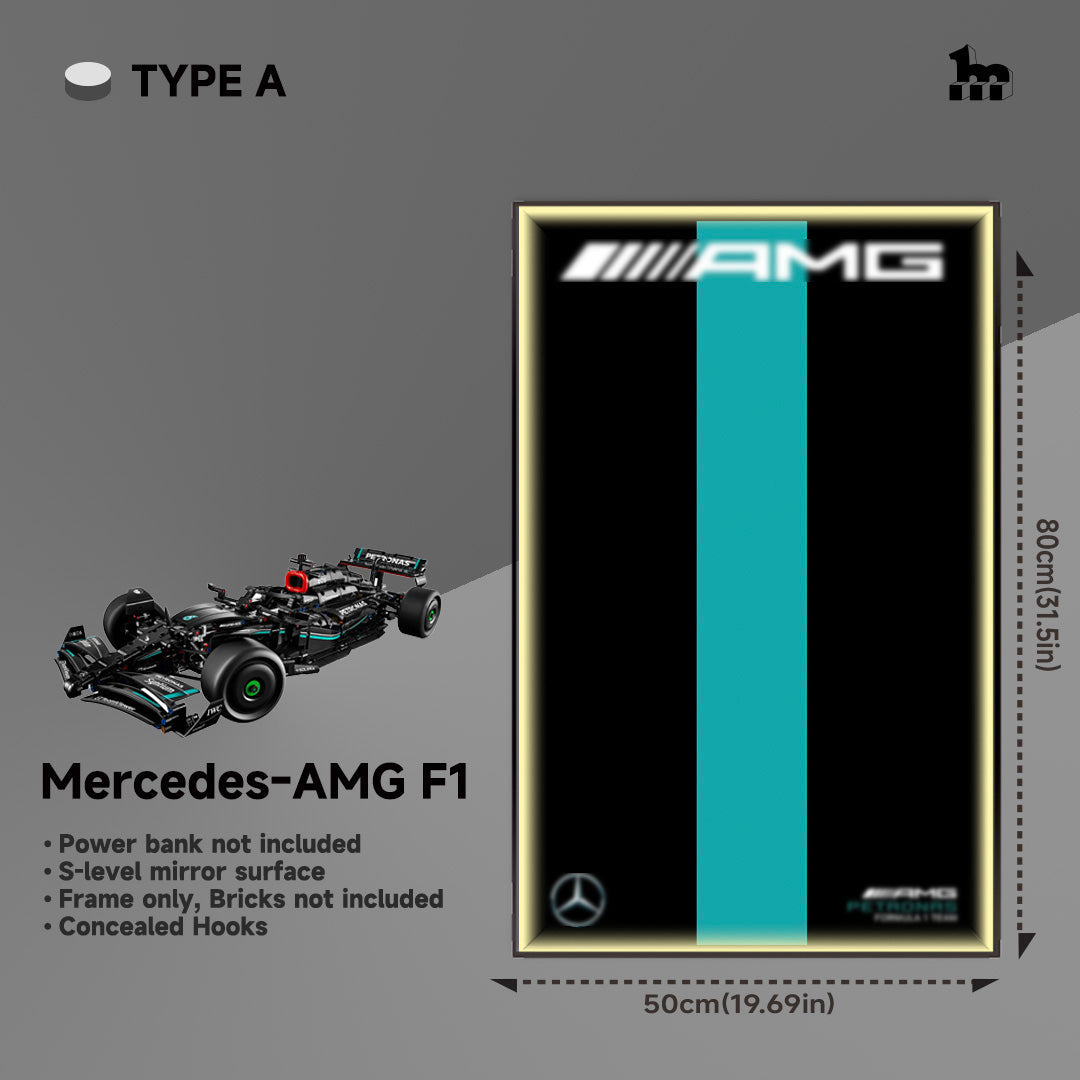 Wall Display Frame For LEGO® Technic™ F1 Series.