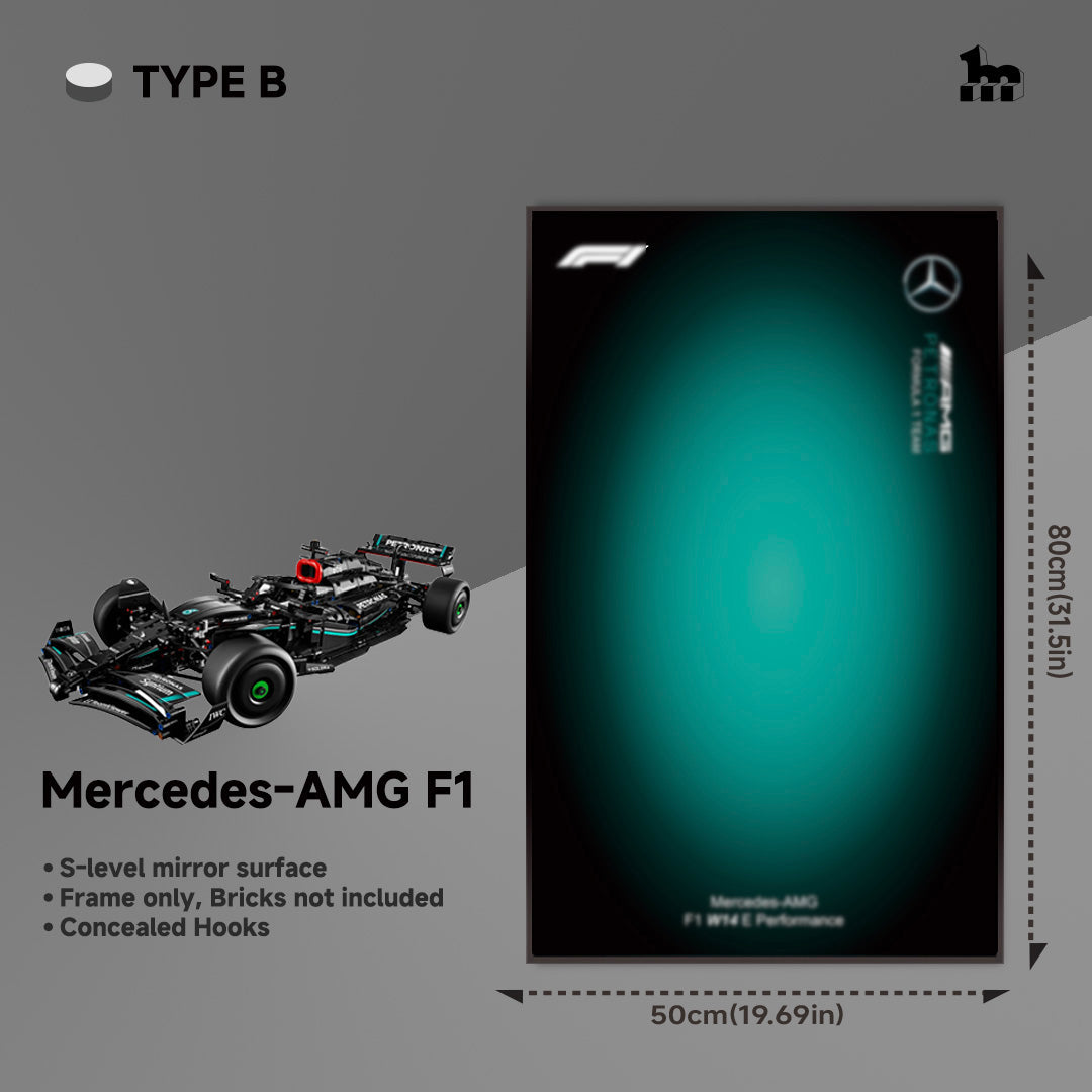 Wall Display Frame For LEGO® Technic™ F1 Series.