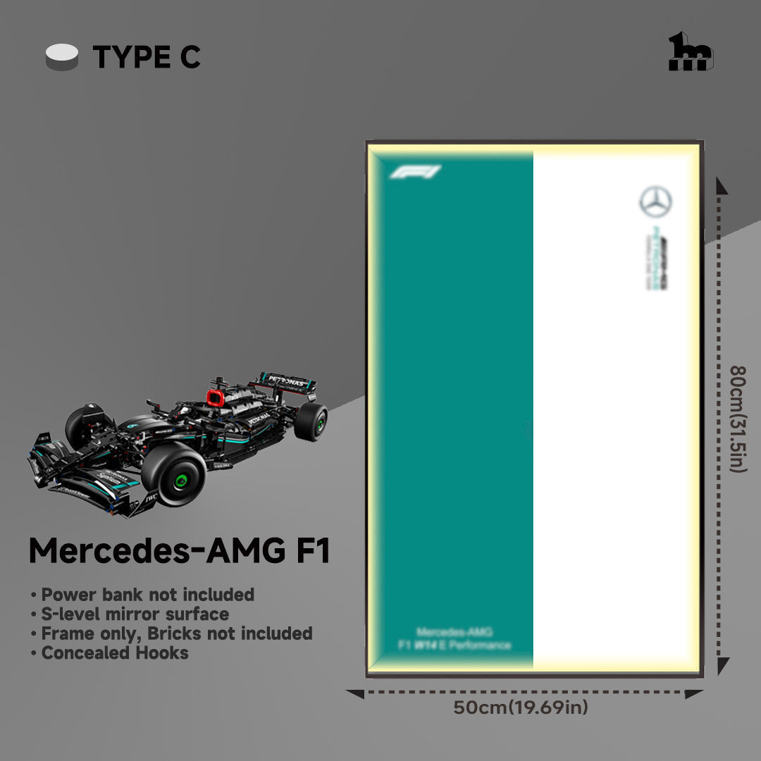 Wall Display Frame For LEGO® Technic™ F1 Series.