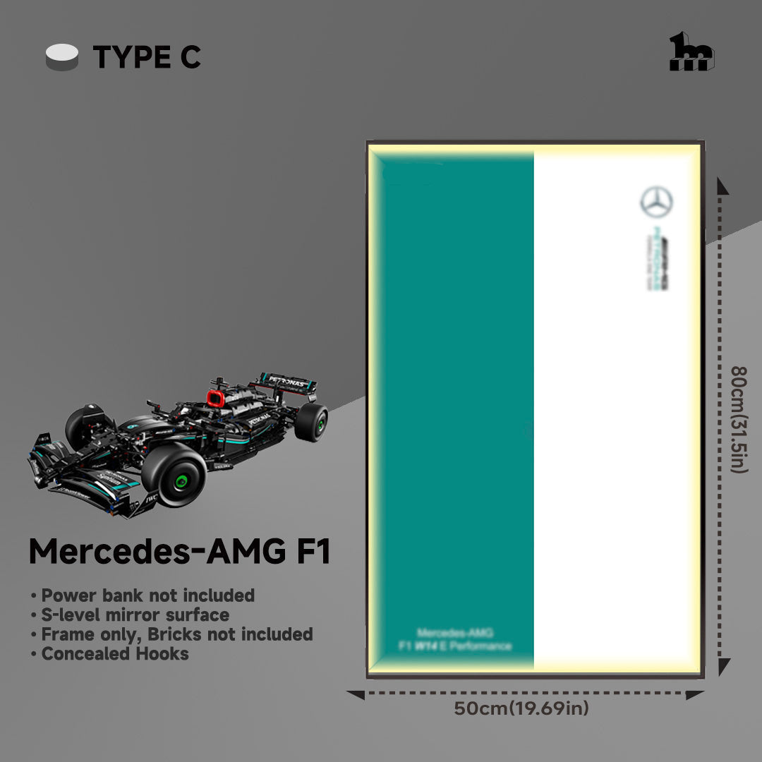 Wall Display Frame For LEGO® Technic™ F1 Series.