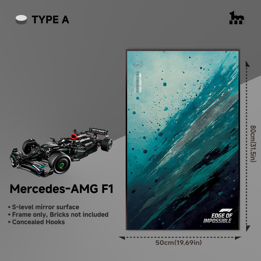 Wall Display Frame For LEGO® Technic™ F1 Series.