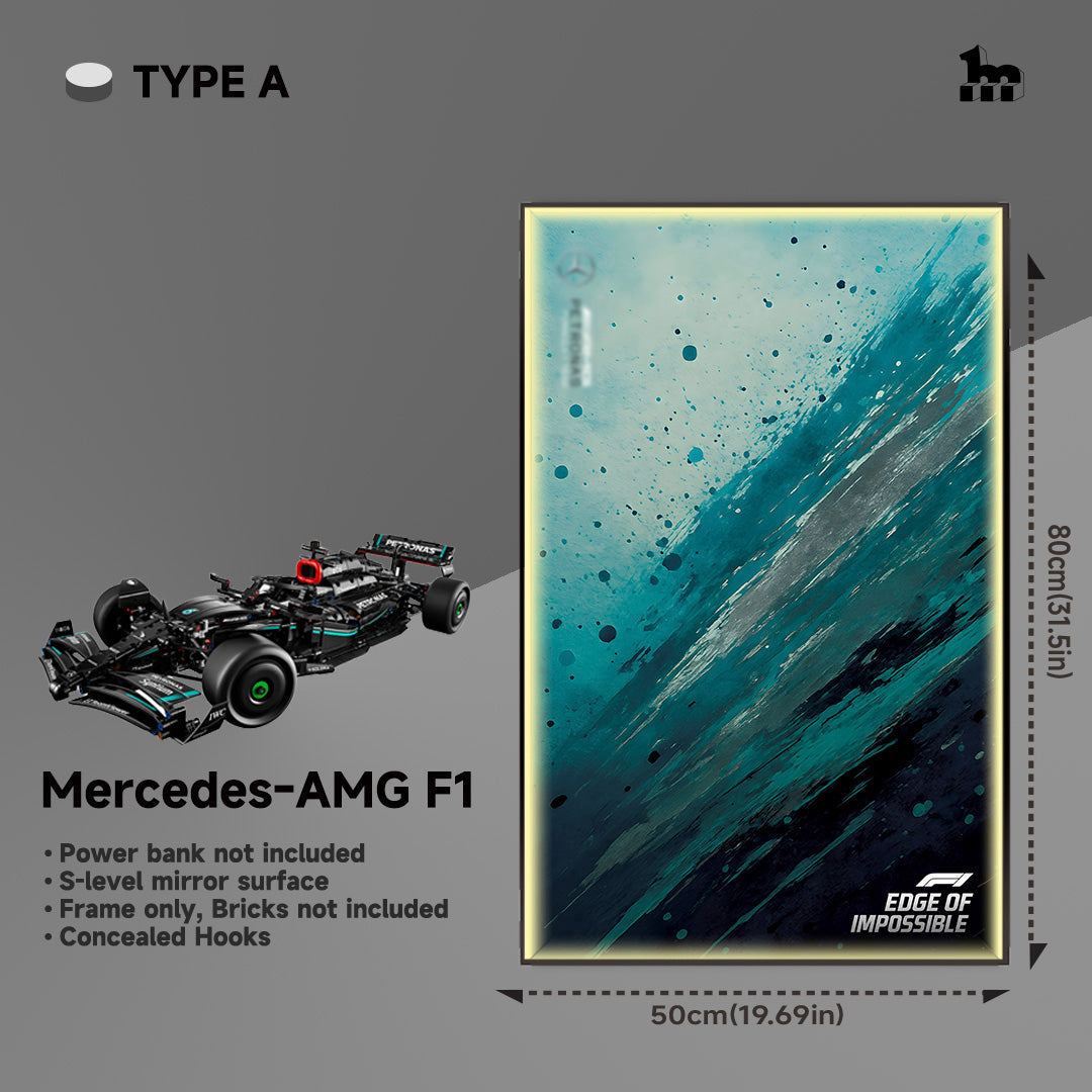 Wall Display Frame For LEGO® Technic™ F1 Series.