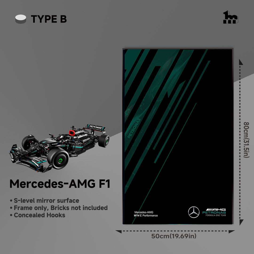 Wall Display Frame For LEGO® Technic™ F1 Series.