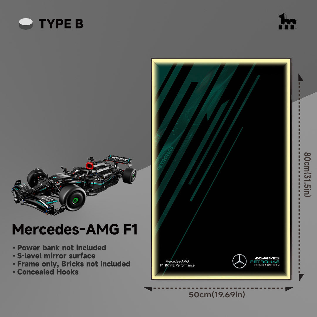 Wall Display Frame For LEGO® Technic™ F1 Series.