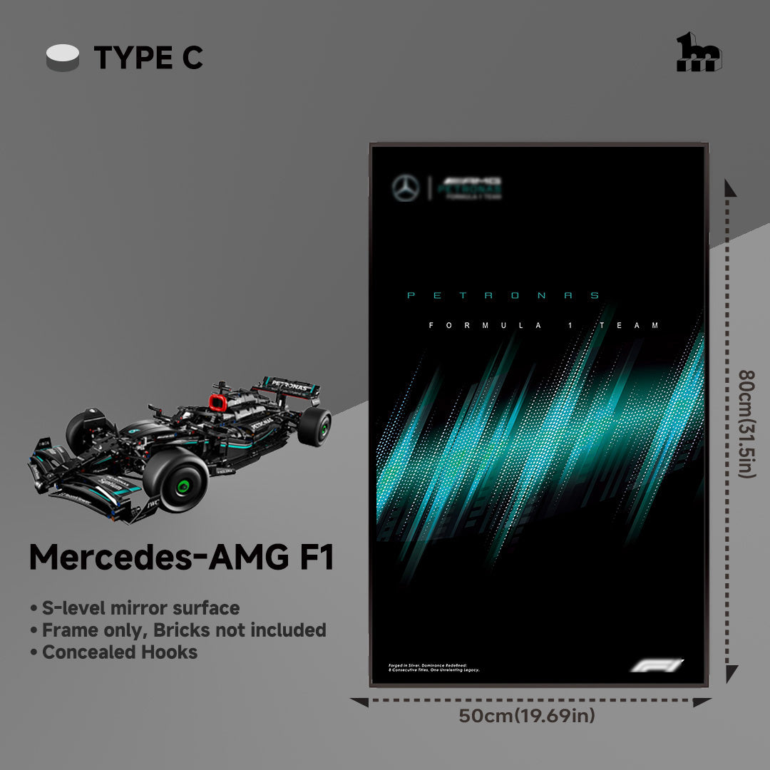 Wall Display Frame For LEGO® Technic™ F1 Series.
