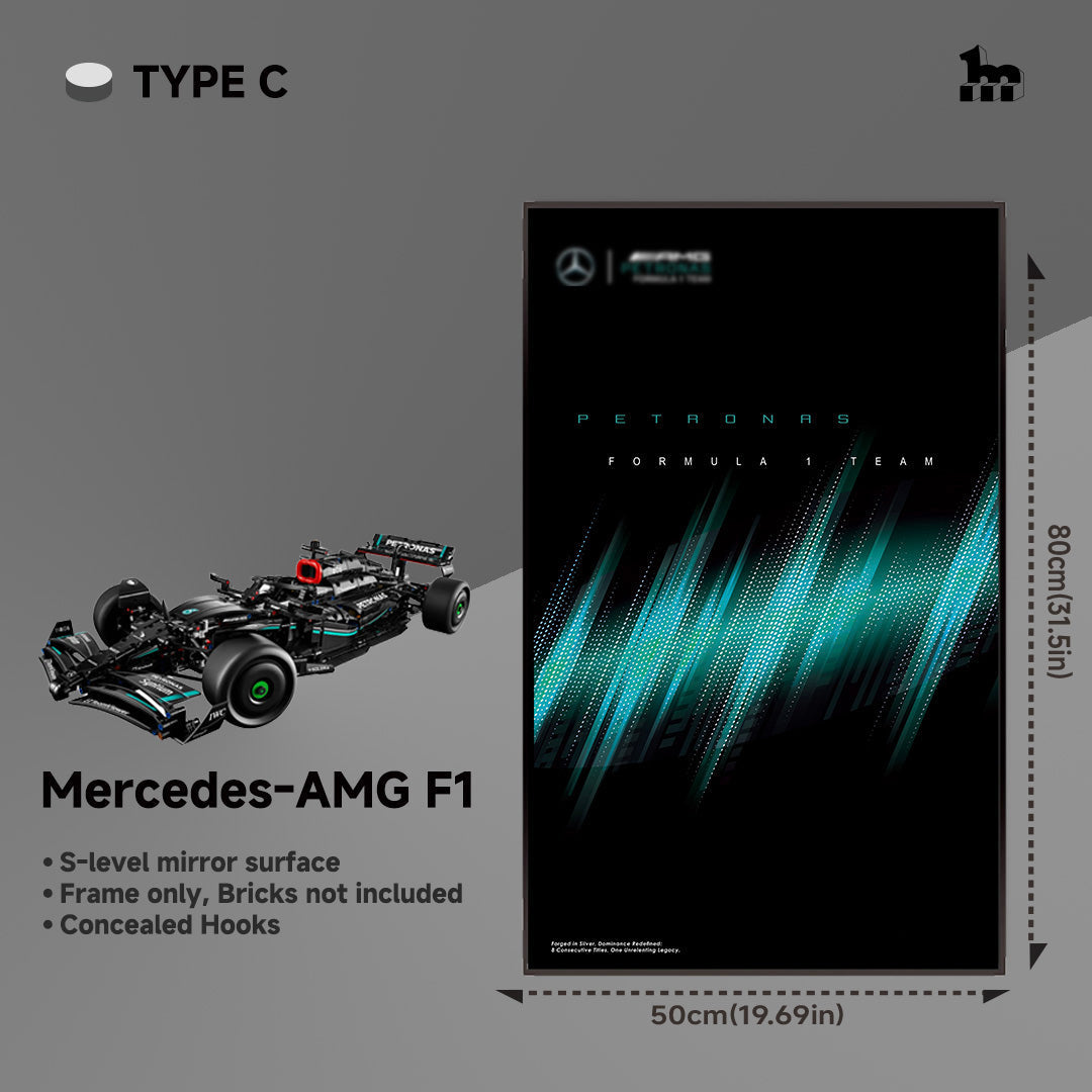 Wall Display Frame For LEGO® Technic™ F1 Series.