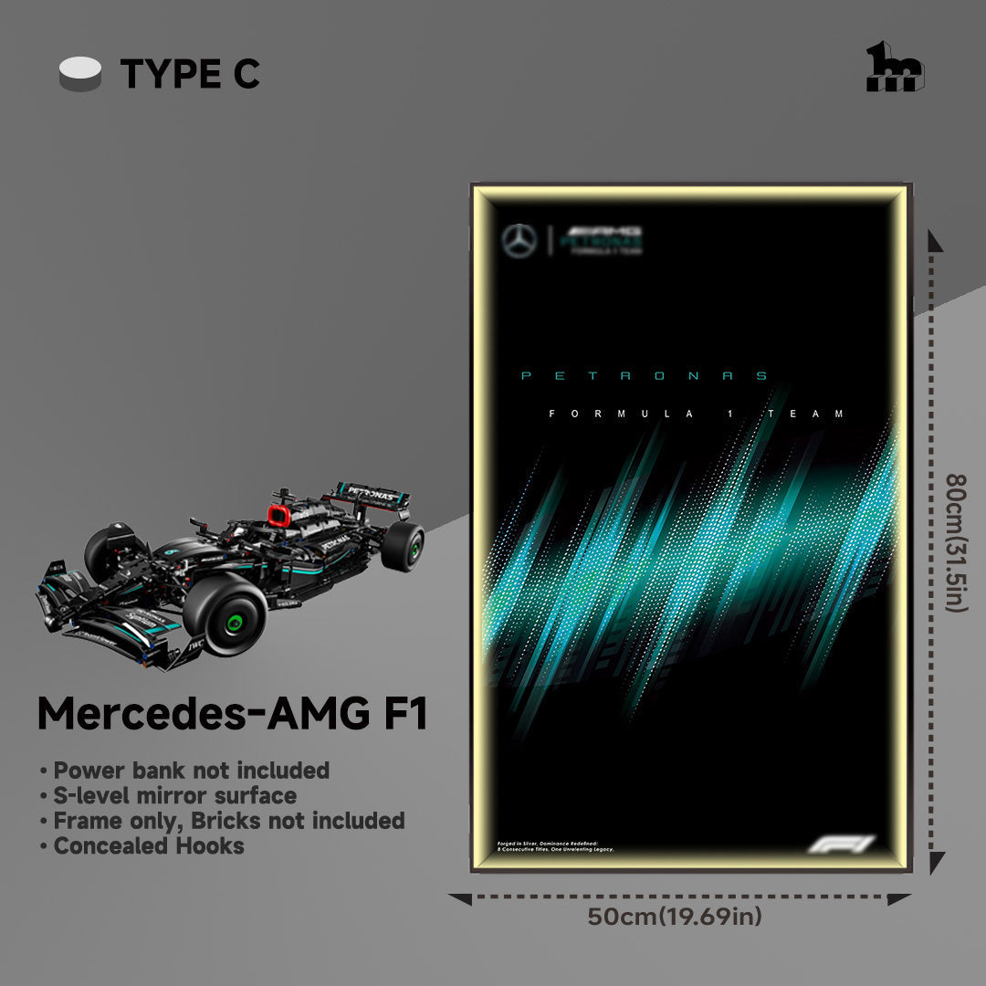 Wall Display Frame For LEGO® Technic™ F1 Series.