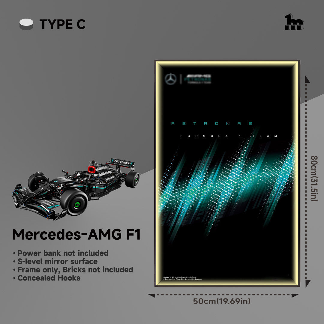Wall Display Frame For LEGO® Technic™ F1 Series.