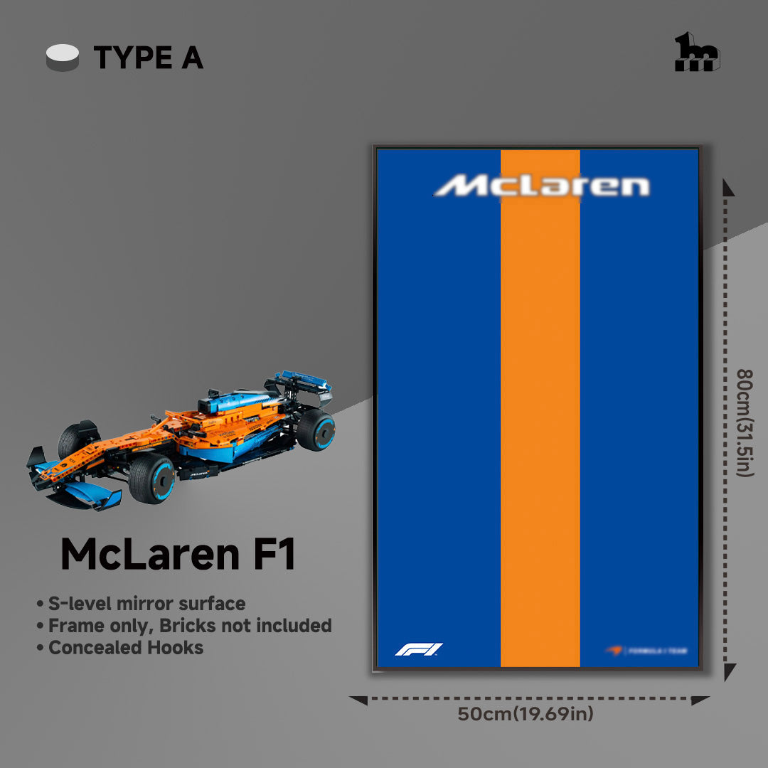 Wall Display Frame For LEGO® Technic™ F1 Series.