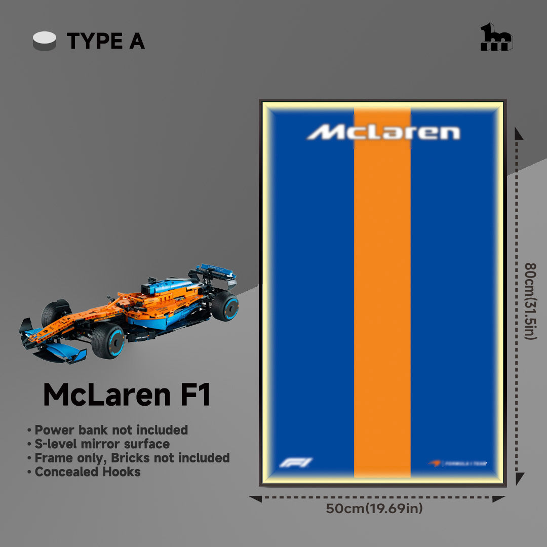 Wall Display Frame For LEGO® Technic™ F1 Series.