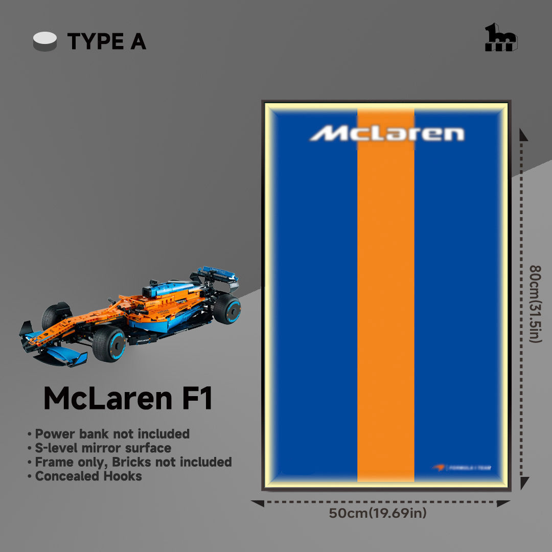 Wall Display Frame For LEGO® Technic™ F1 Series.