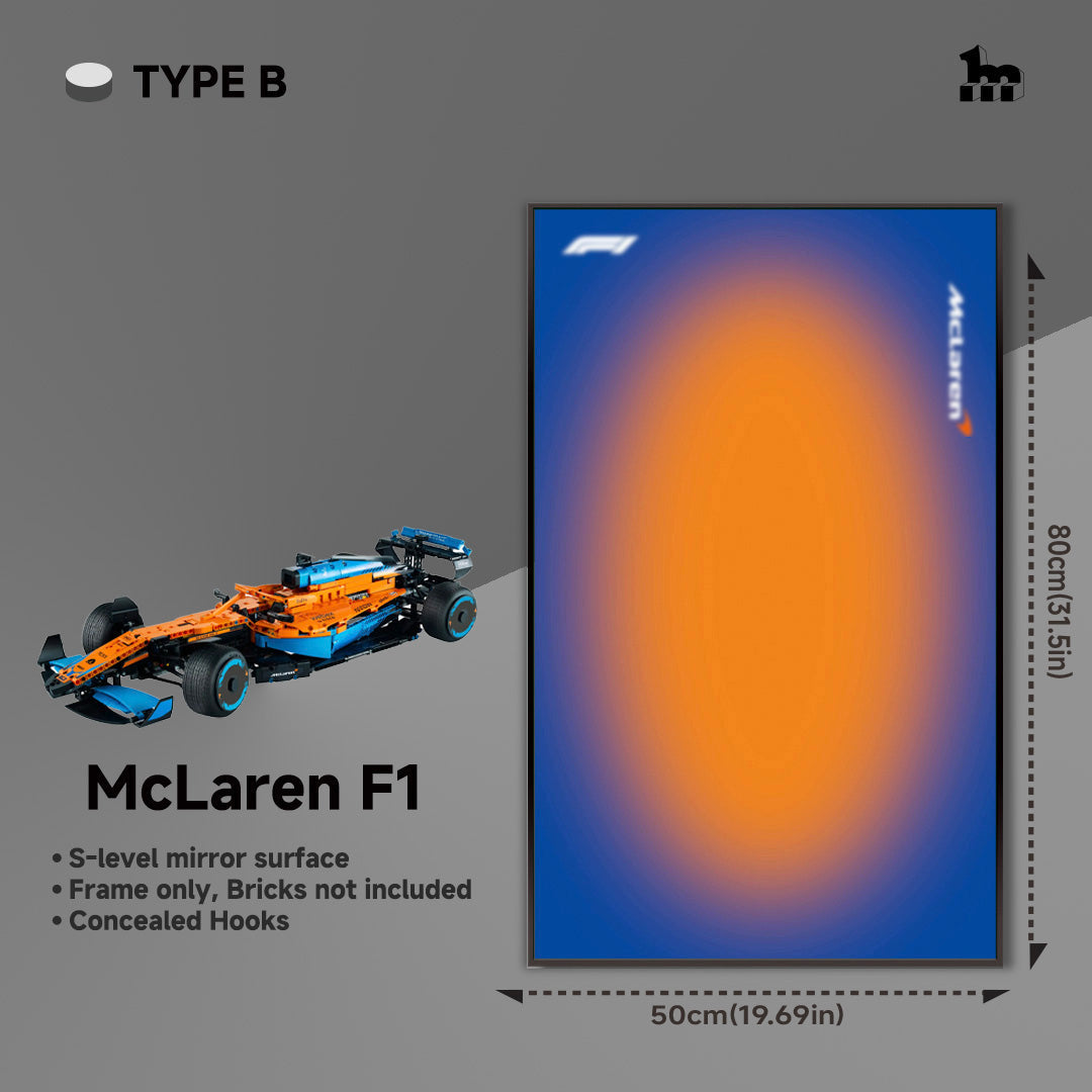 Wall Display Frame For LEGO® Technic™ F1 Series.