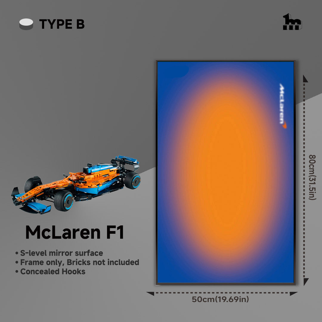 Wall Display Frame For LEGO® Technic™ F1 Series.